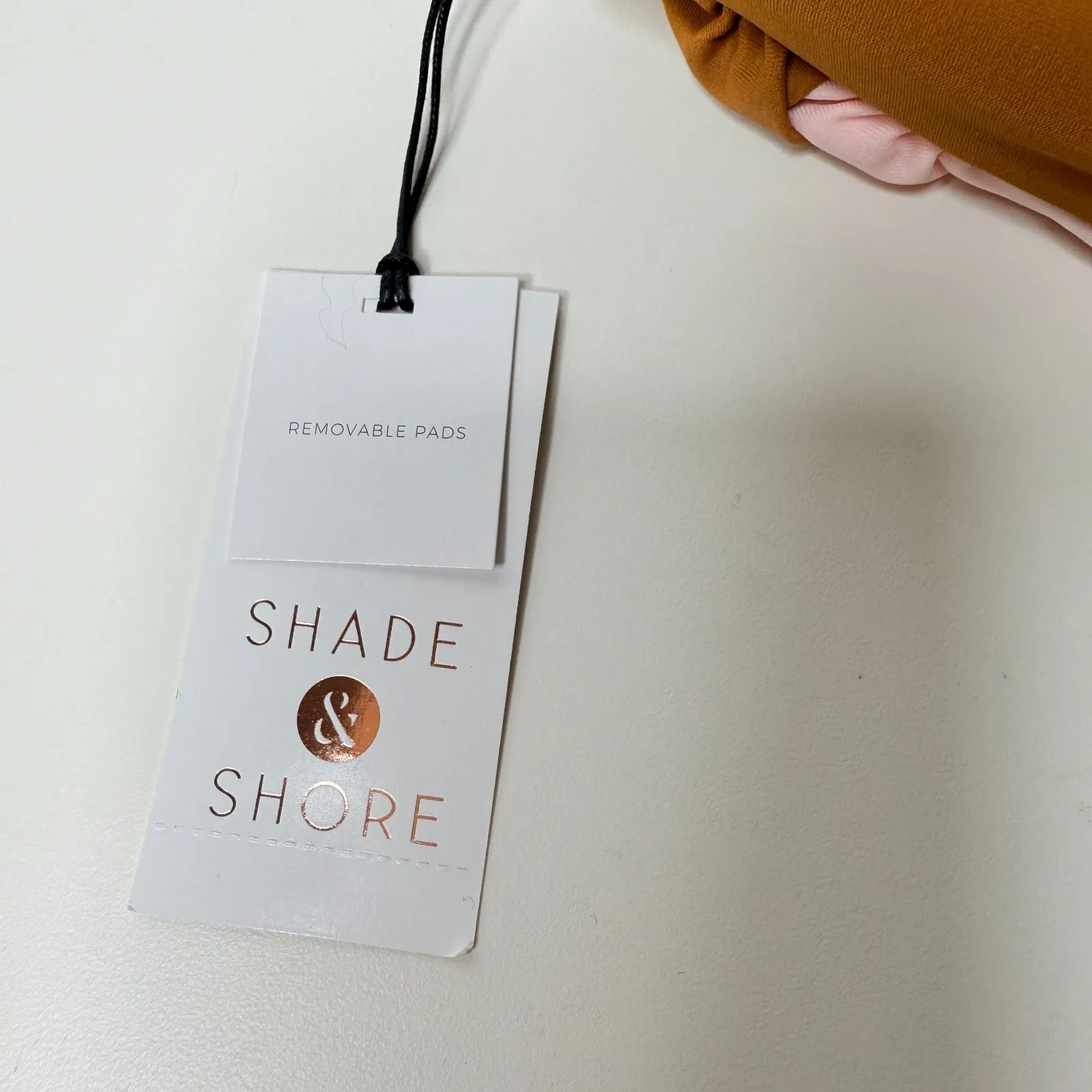 NWT Shade and Shore Adjustable Straps Brown Pink Bikini Top Sz 34C - Image 3