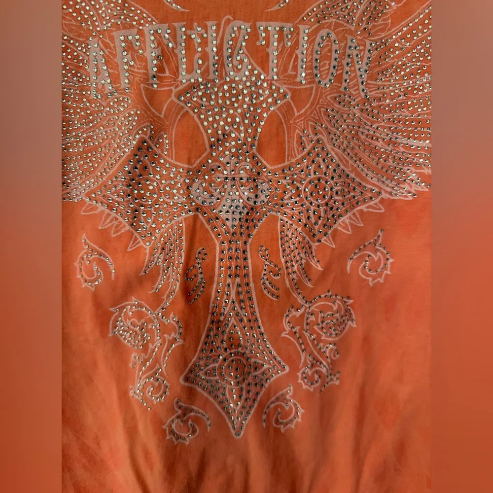 Affliction MARGO WINGS BODYSUIT Orange Pink Women’s Bodysuit Size Medium - Image 9