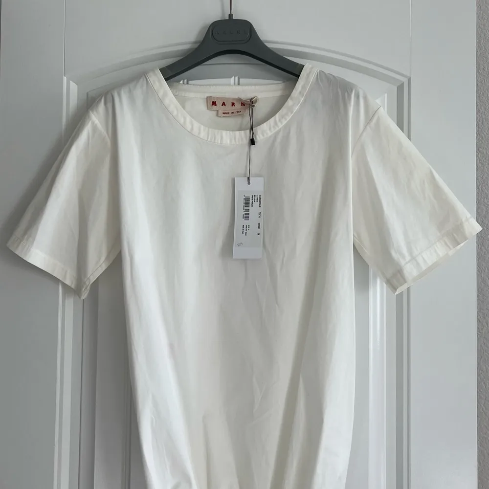 MARNI Italy Lily White Short Sleeve Blouse Stretch Popeline, Size US 2 EU 38 NWT - Image 8