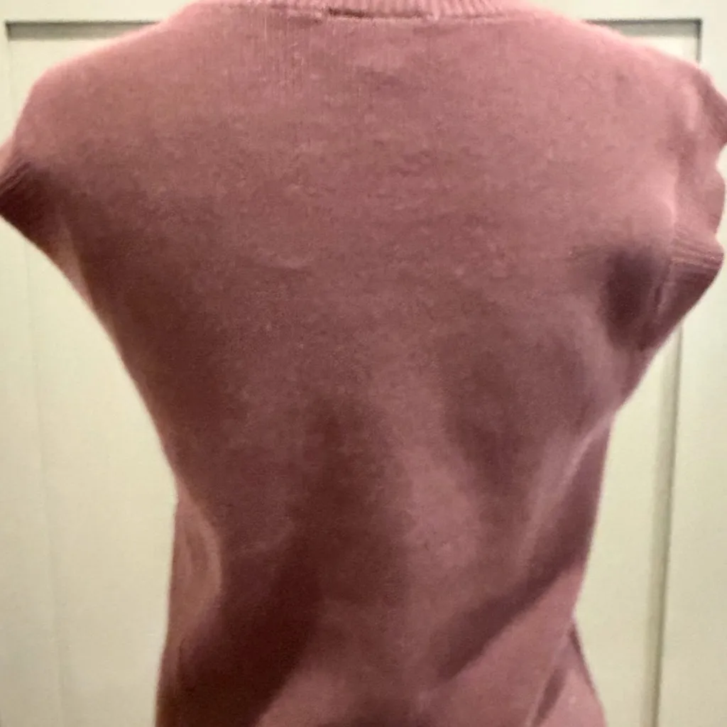 LOFT Chocolate Knit Cap Sleeve Top- Size XS - Image 5