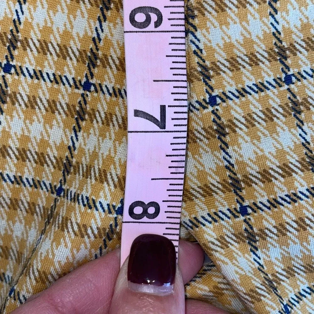 LIVERPOOL Los‎ Angeles KELSEY KNIT CROPPED TROUSER WOMEN'S Size 0 YELLOW PLAID - Image 10