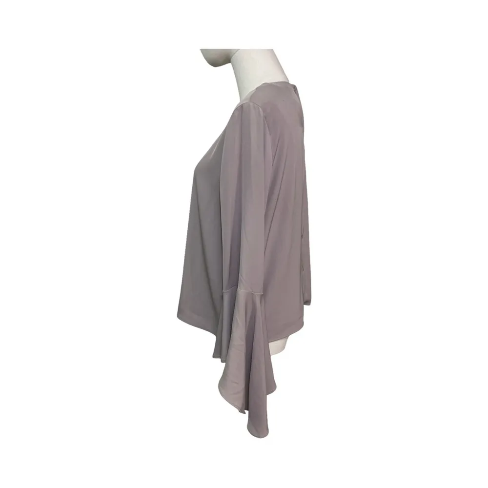 Carmen Marc Valvo Blush Bell Sleeve Blouse Women’s Size 6 - Image 3