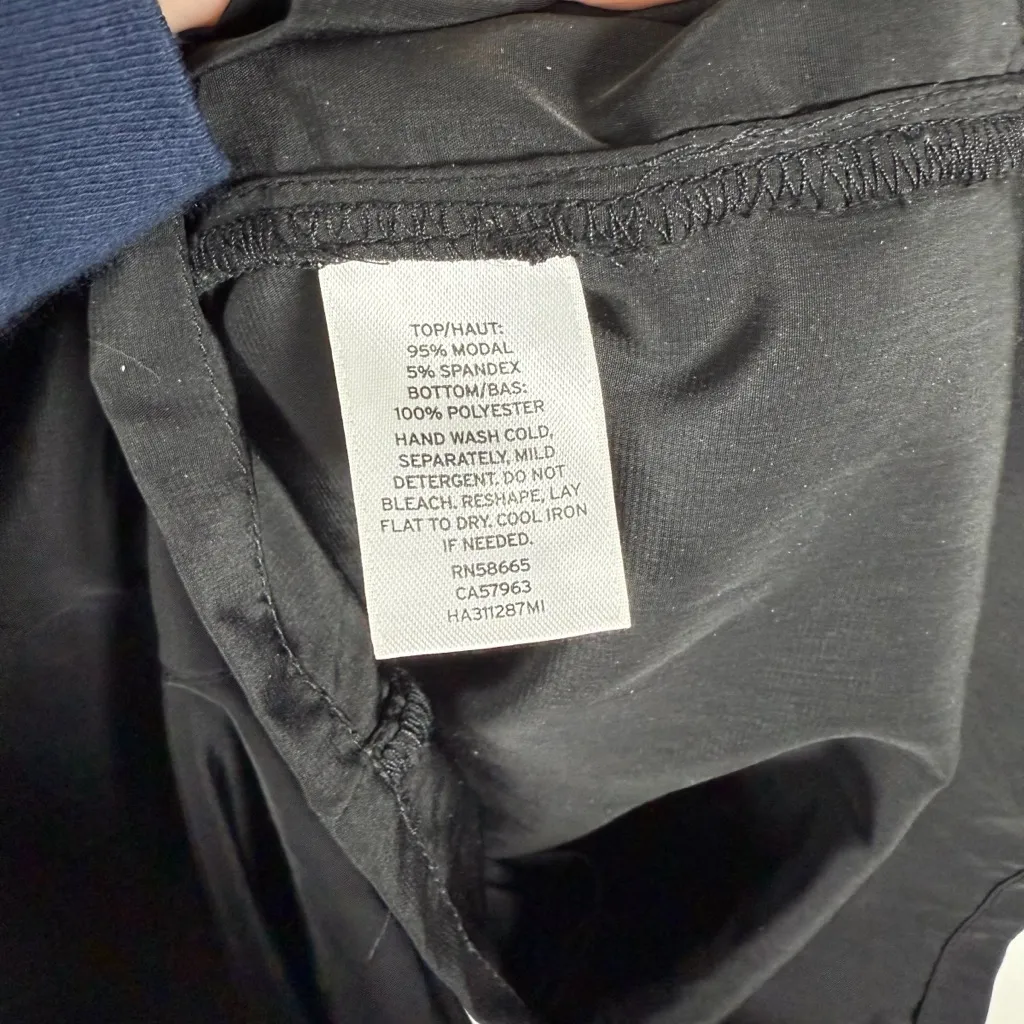 Halogen  Women’s Round Neck Short Sleeve Zip Back Romper Black Size S - Image 6