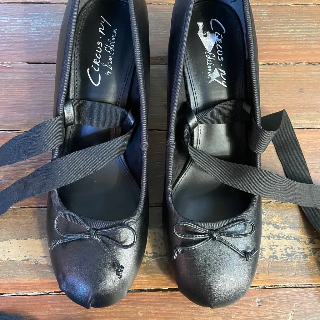 Circus by Sam Edelman Della Black Ankle Wrap Block Heel Pumps - Sz 10 π§‘π - Image 4