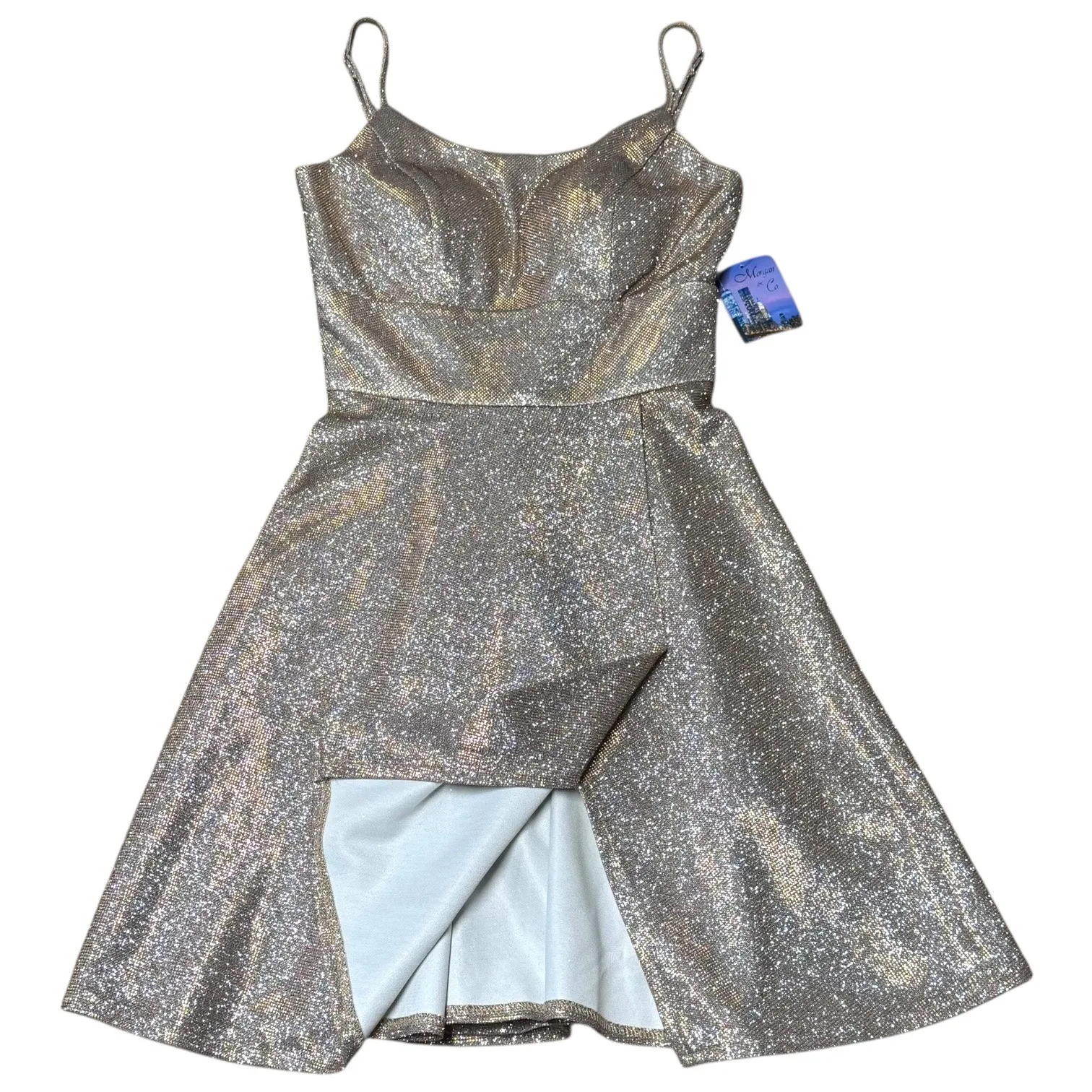 Morgan & Co Mini Cocktail Dress Sleeveless Gold 3 Size undefined - Image 4