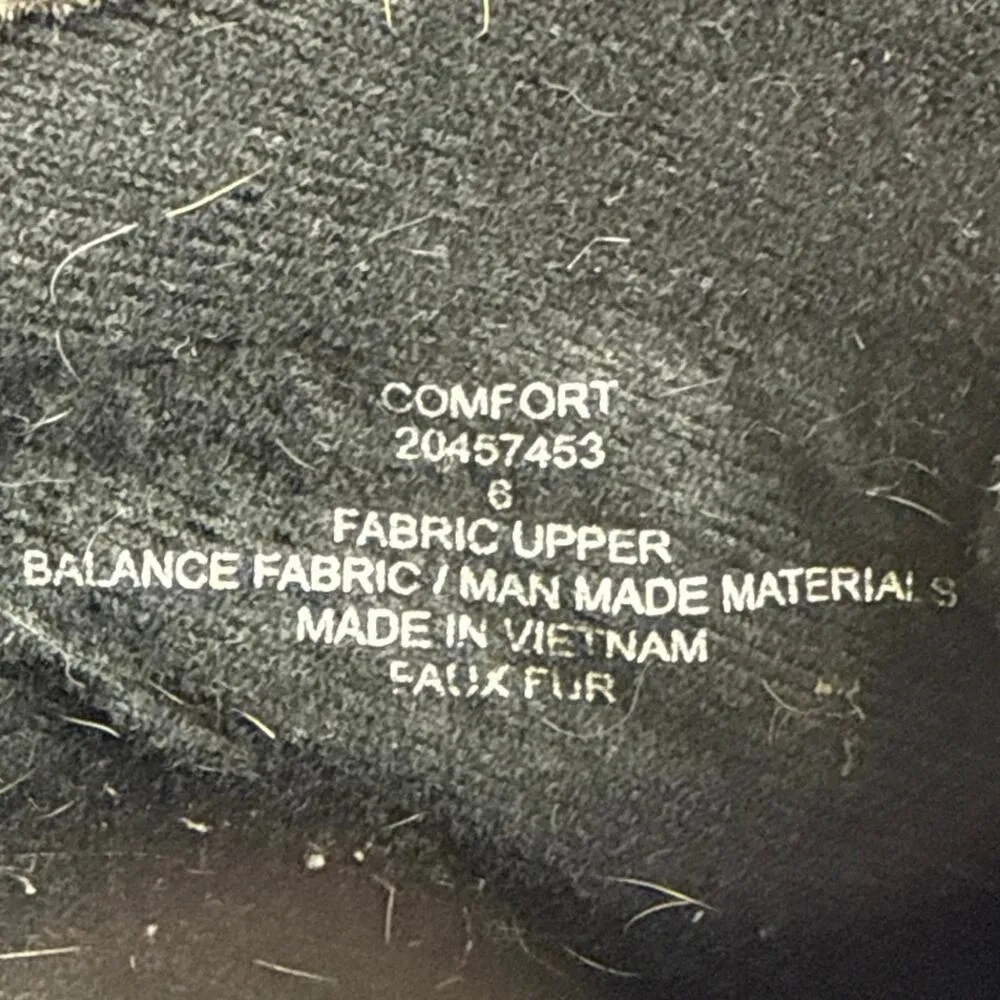 Steve Madden Women's Black Sherpa Faux Fur Lace-up Block Heel Winter Boots Sz 6 - Image 7