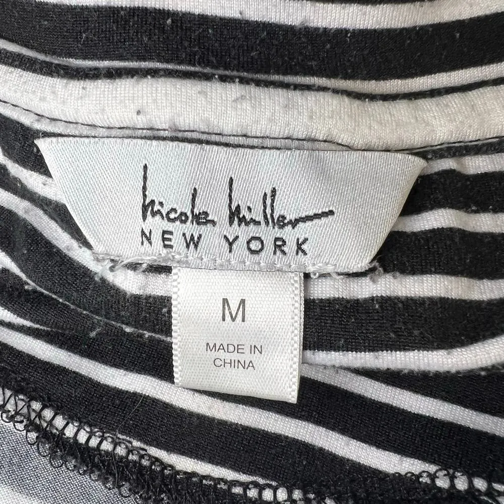 Nicole Miller Women's Striped Casual Dress Size M - Image 5