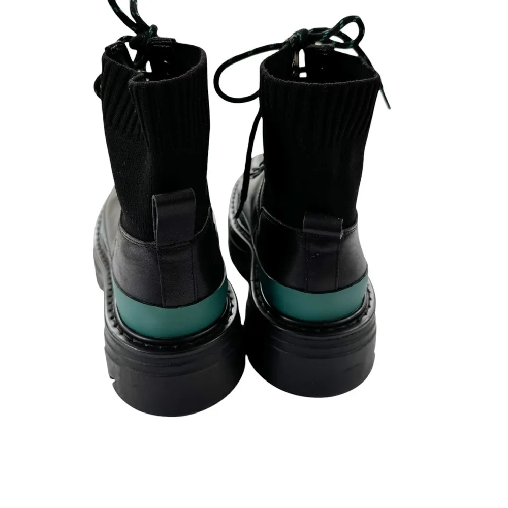 Marc Fisher Leather ML Izumi Combat Boot Real Sheepkin Fur Black Size 7 NWT - Image 4