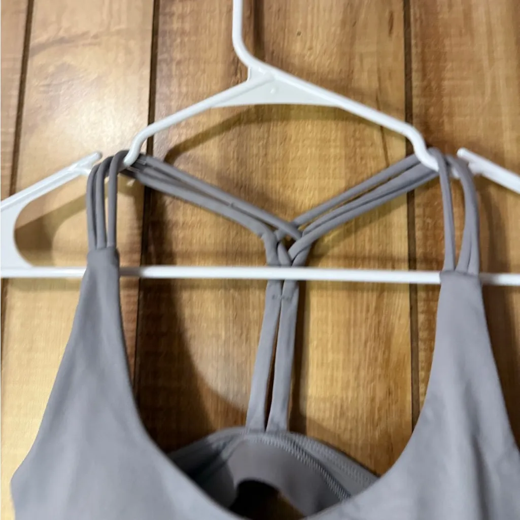 P’Tula Braided Back Gray Scoop Neck Bra Medium - Image 3