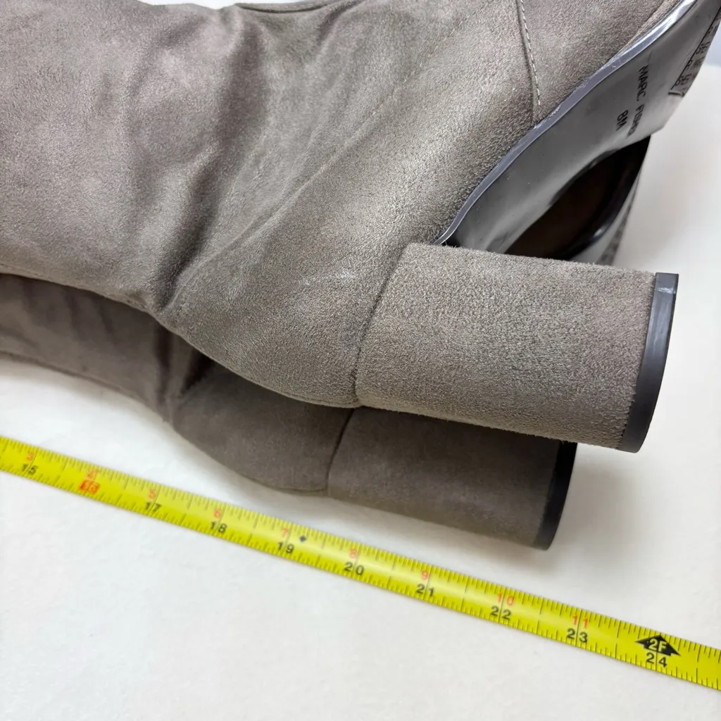 Marc Fisher Over the Knee Boots Suede Taupe Size 8M - Image 13