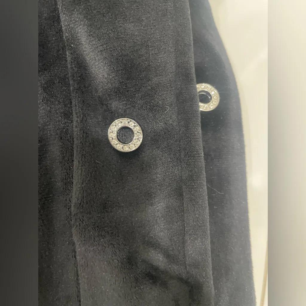 NWT! Victoria's Secret Lux Diamante Velour Snap Wide Leg Pants size small - Image 8