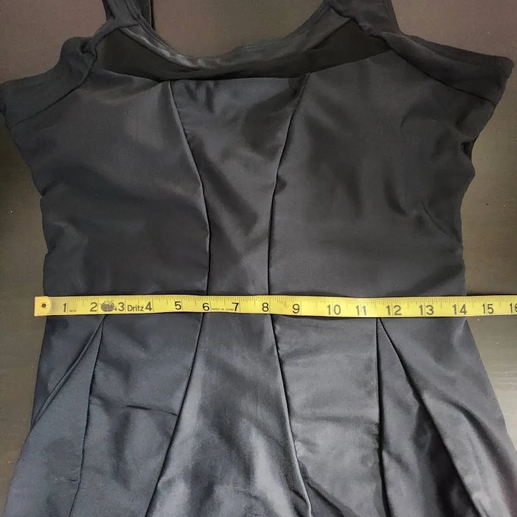 Zando Black Swim Dress NWOT Size XL Black Swimsuit Dress with Mesh Accents - Image 9