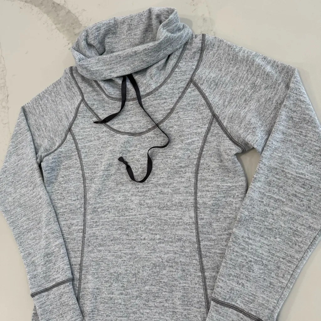 Kuhl Lea Cowl Neck Knit Sweater Dress Womens Medium HeatherGray Outdoor Gorpcore - Image 3