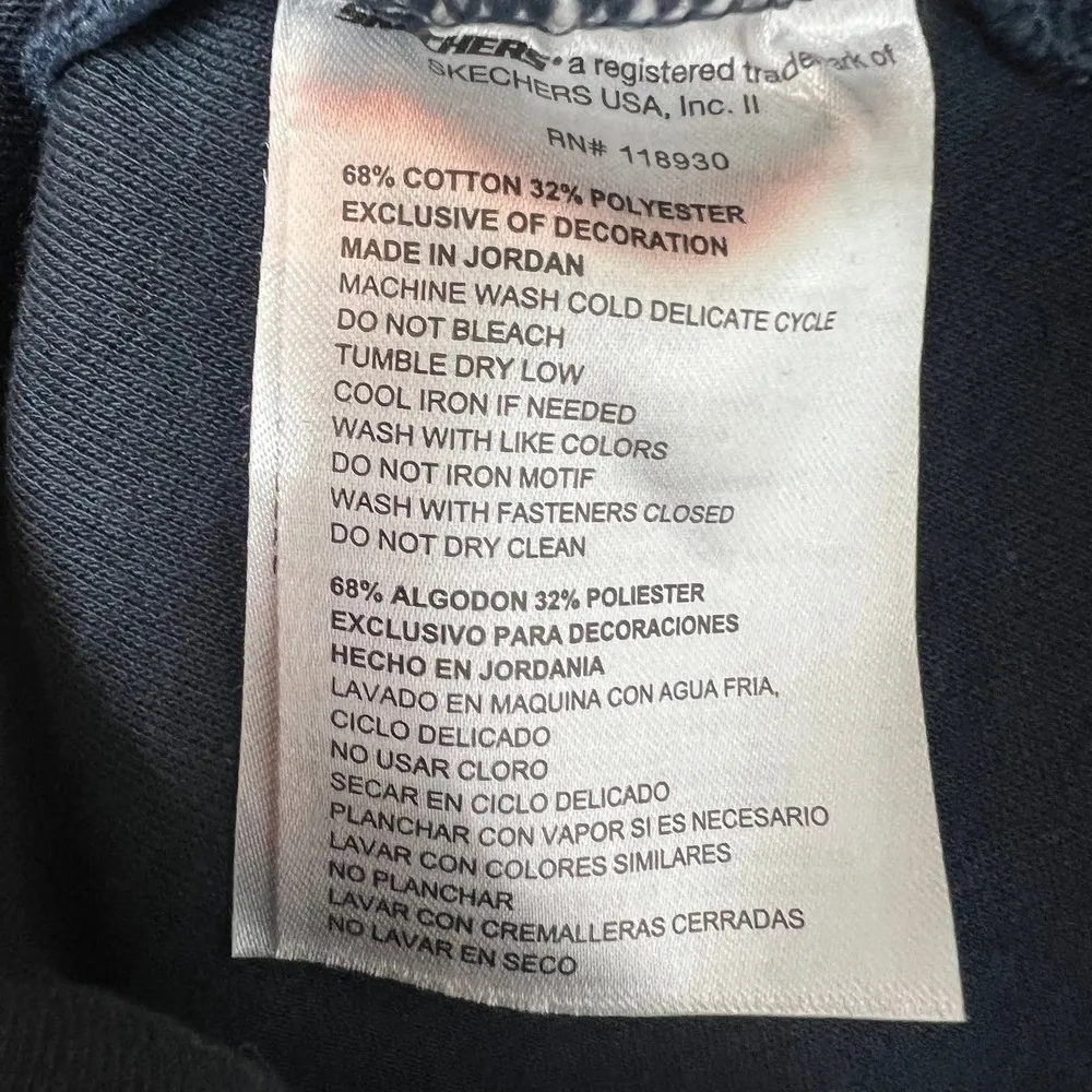 Skechers Full Zip Space Dye Navy Blue Womens Activewear Sweatshirt Size Large - Image 10