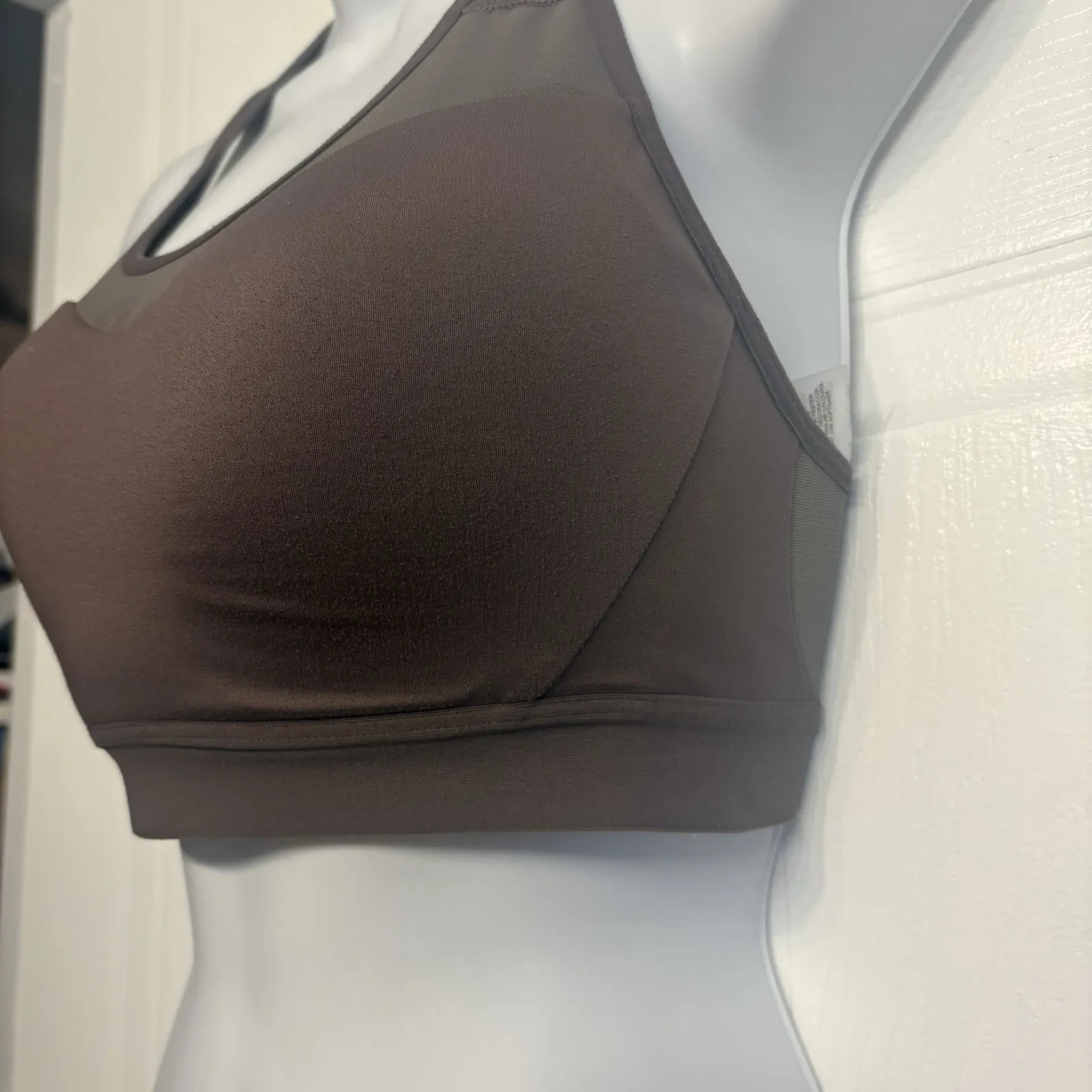 Gymshark Open Back Racerback‎ High Impact Sports Bra Womens Size Small Brown - Image 2