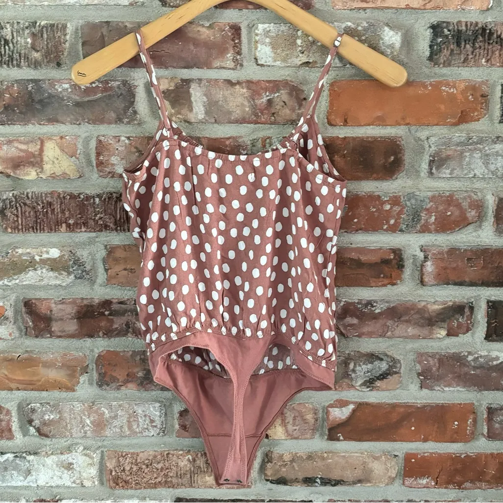 Abercrombie Pink Polka Dot Tank Bodysuit, XS - Image 7