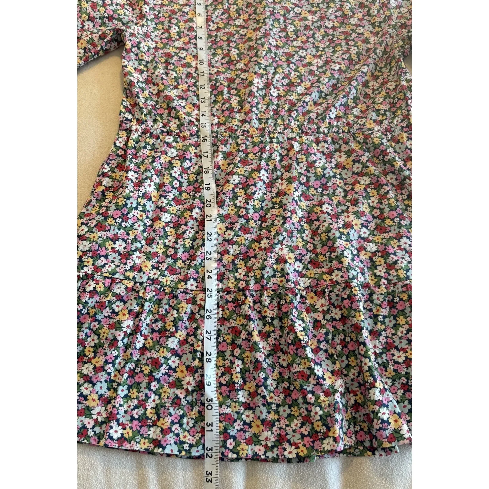 Tuckernuck Pomander Place Lucy Mini Dress Size S Floral Tiered Ruffle Boxy Party - Image 13