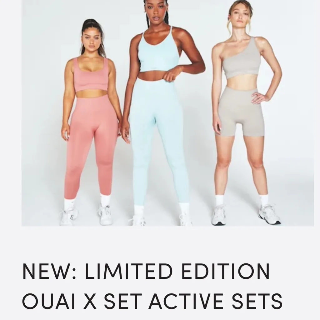✨Set Active x Ouai Biker Shorts High Rise Sculpt Flex Limited Edition Size M - Image 5