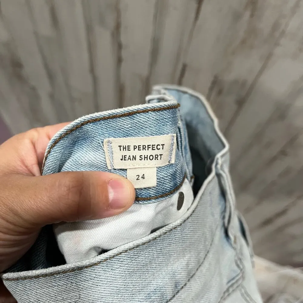 Madewell The Perfect Jean Short: Embroidered Edition Wilmington Wash Womens 24 - Image 5