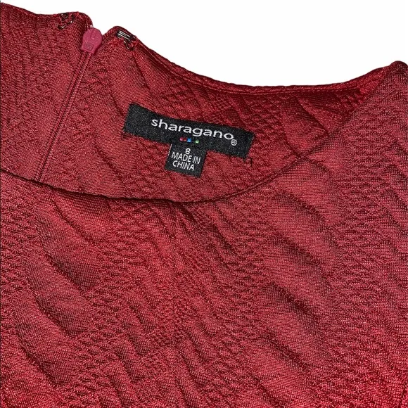 Sharagano merlot color dress with pockets size 8 - Image 2