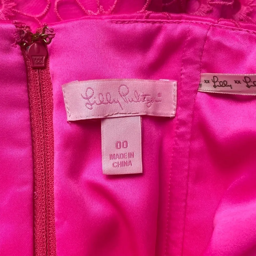 Lilly Pulitzer Payton Savvy Organza Strapless Mini Dress in Pink‎ Size 00 - Image 4