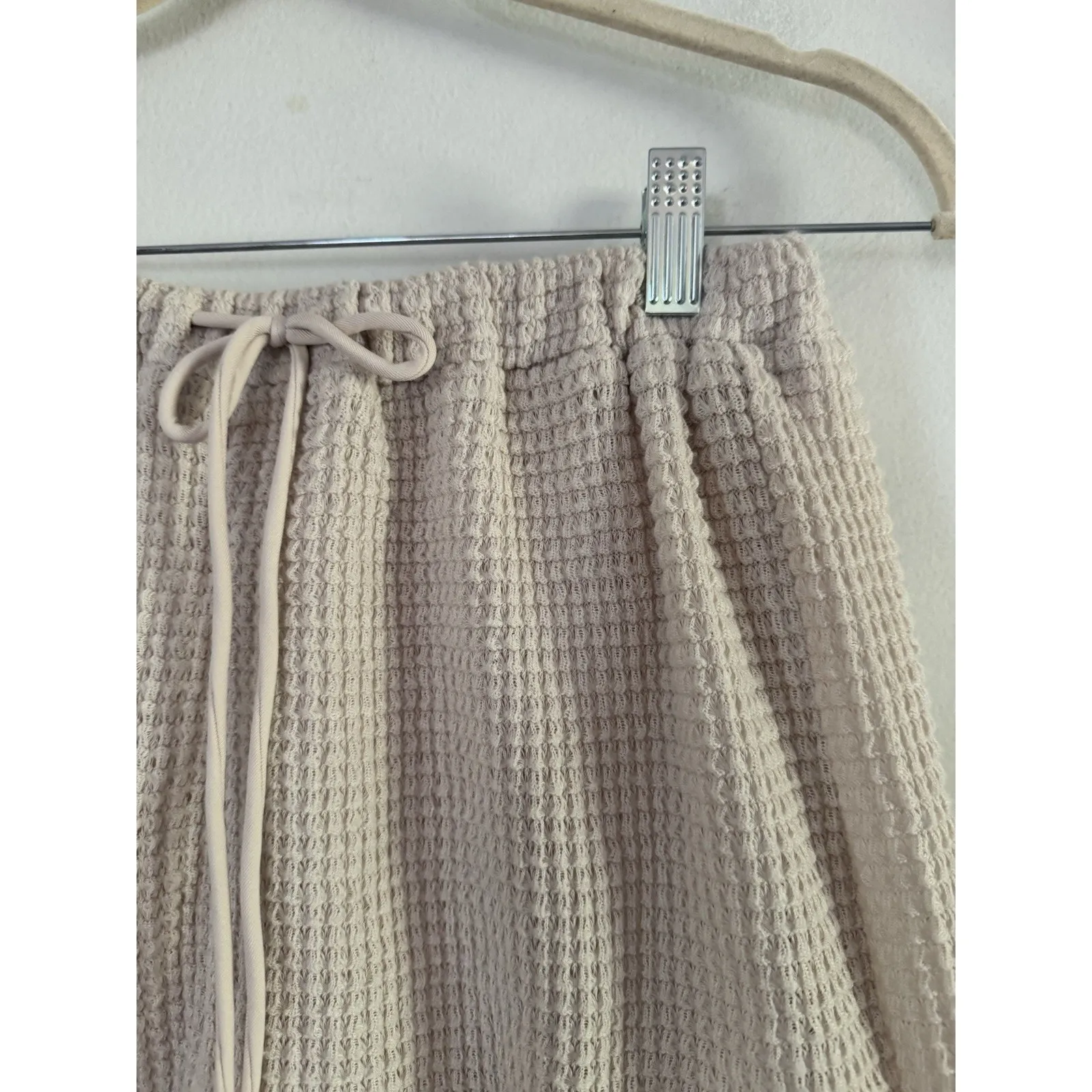 SABO Cream Waffle Knit High Waisted Shorts Women’s Size 2 - Image 4