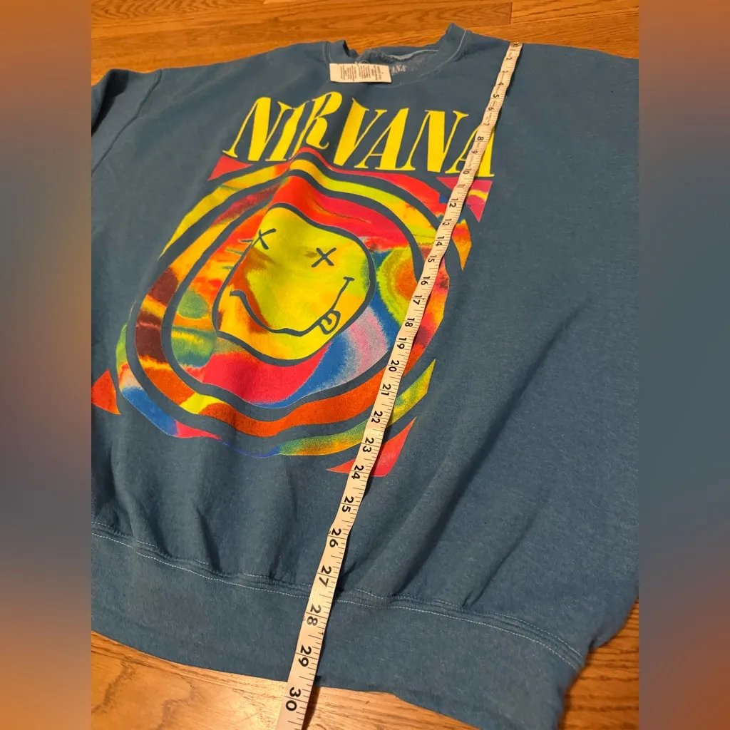 NWTNirvana Smile overdyed sweatshirt very oversized size L/XL - Image 13