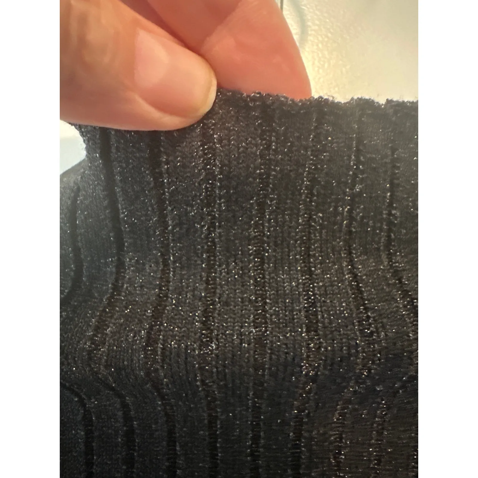 Amur Rosemary Black Metallic Knit Twist Midi Dress Size Small - Image 8