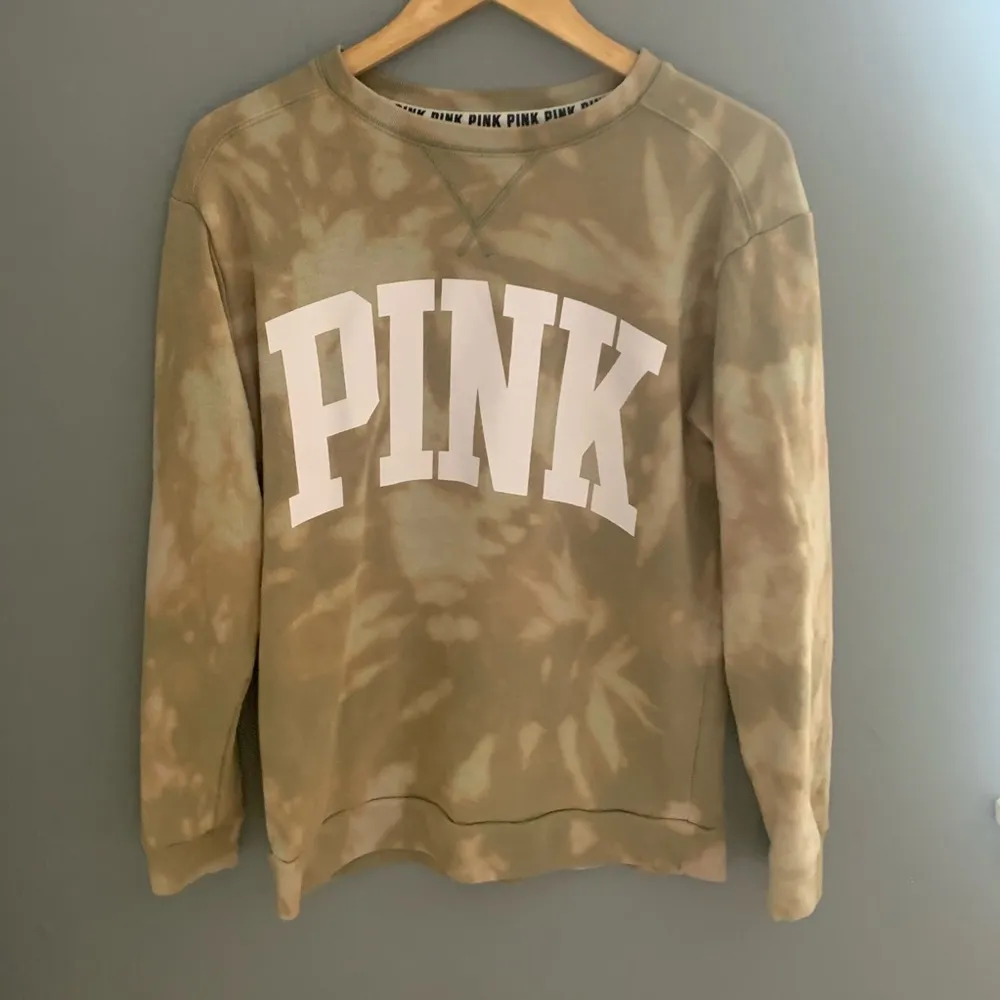 VS pink olive green tie dye bleached sweatshirt - Image 6