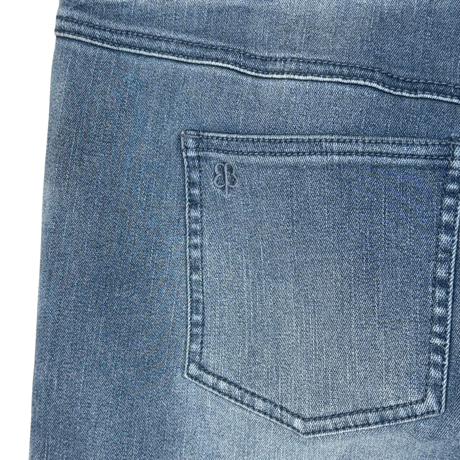 Betabrand Petite Medium Short Bootcut Jeans Pull-On Pocket Stretch Mid-Rise Blue - Image 5