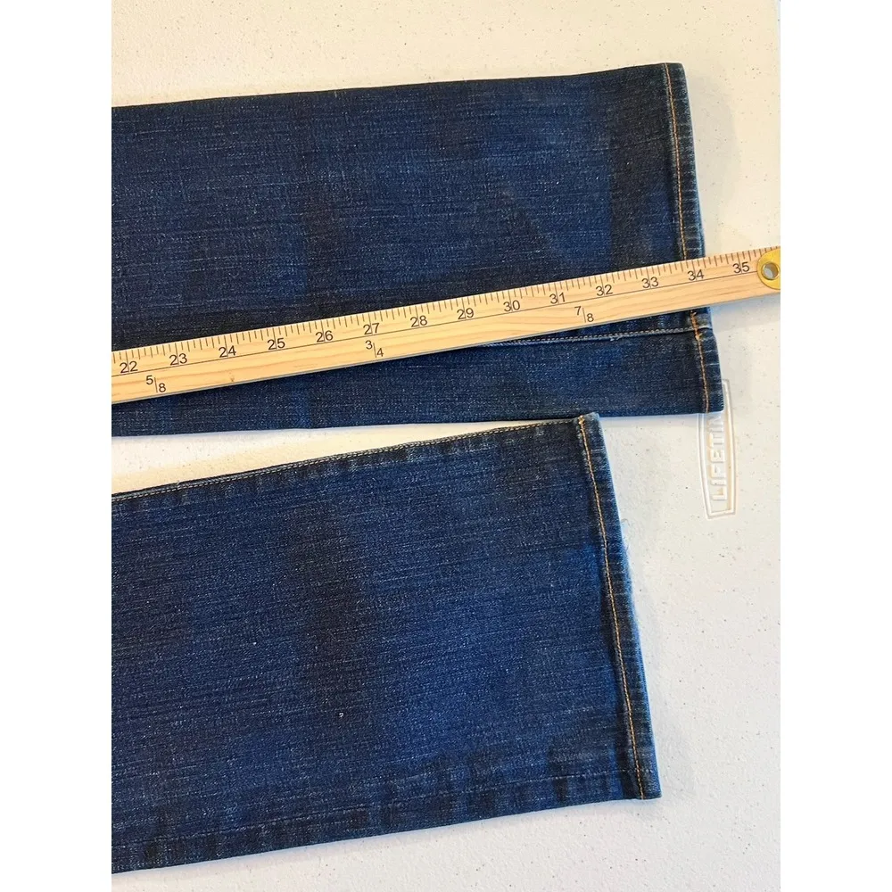 J Brand Jeans Womens 28 Tall Blue Denim Dark Ink Boot Leg‎ Classic Everyday USA - Image 8