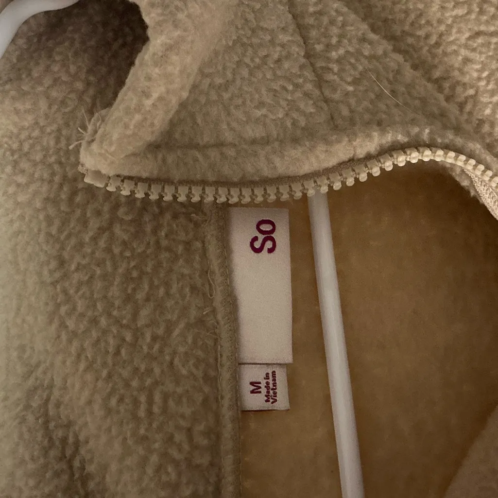 SO Women's Beige Sherpa  Jacket - Image 5