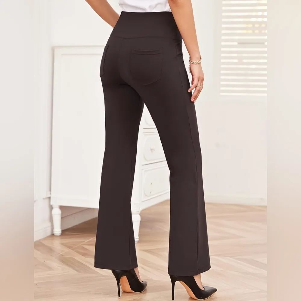 Yoga Pants Boot Cut With 4 Pockets Brown Size XXL - Image 2