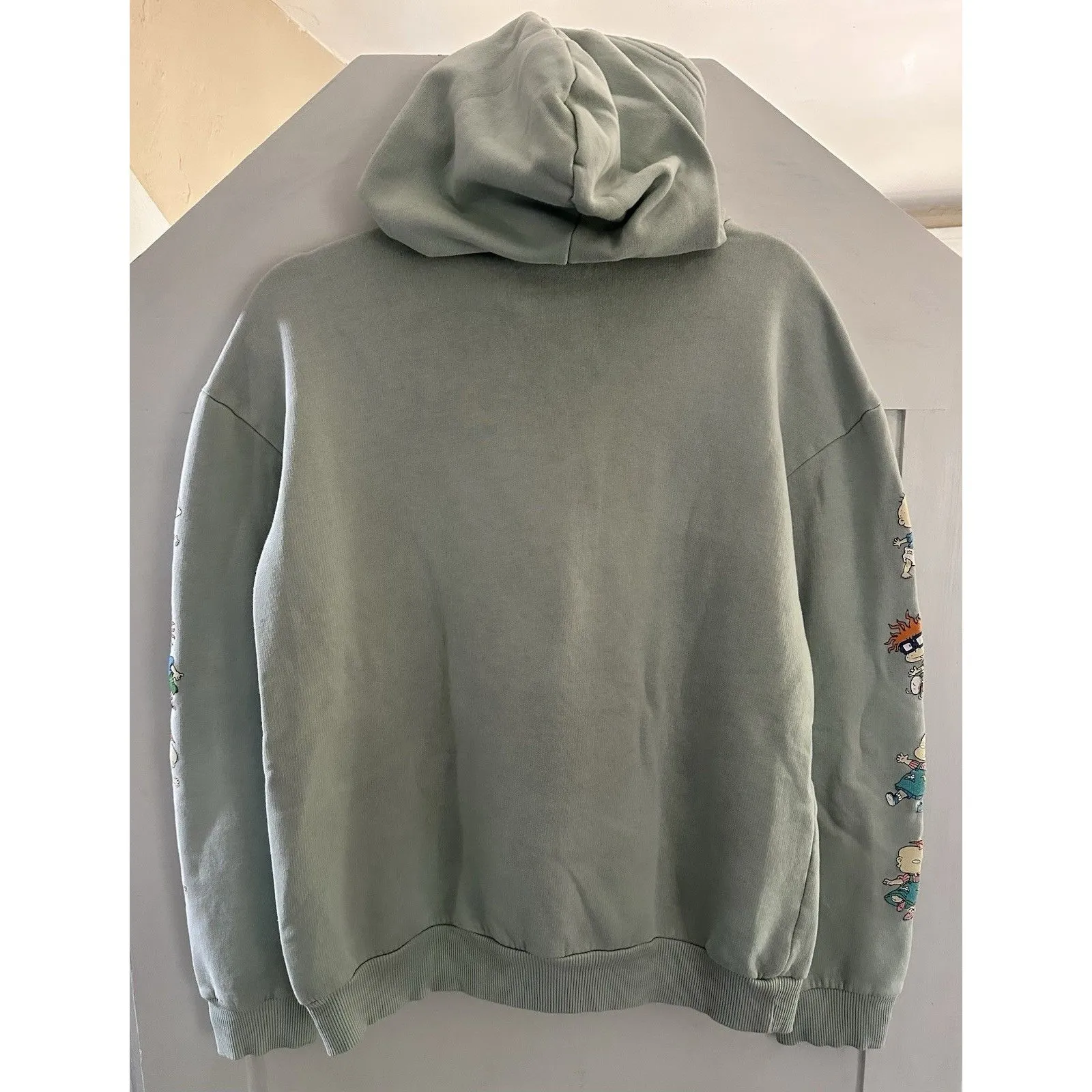 Rugrats Nickelodeon Hoodie Aqua Green Sweatshirt Hoodie Kangaroo Pocket Size L - Image 2