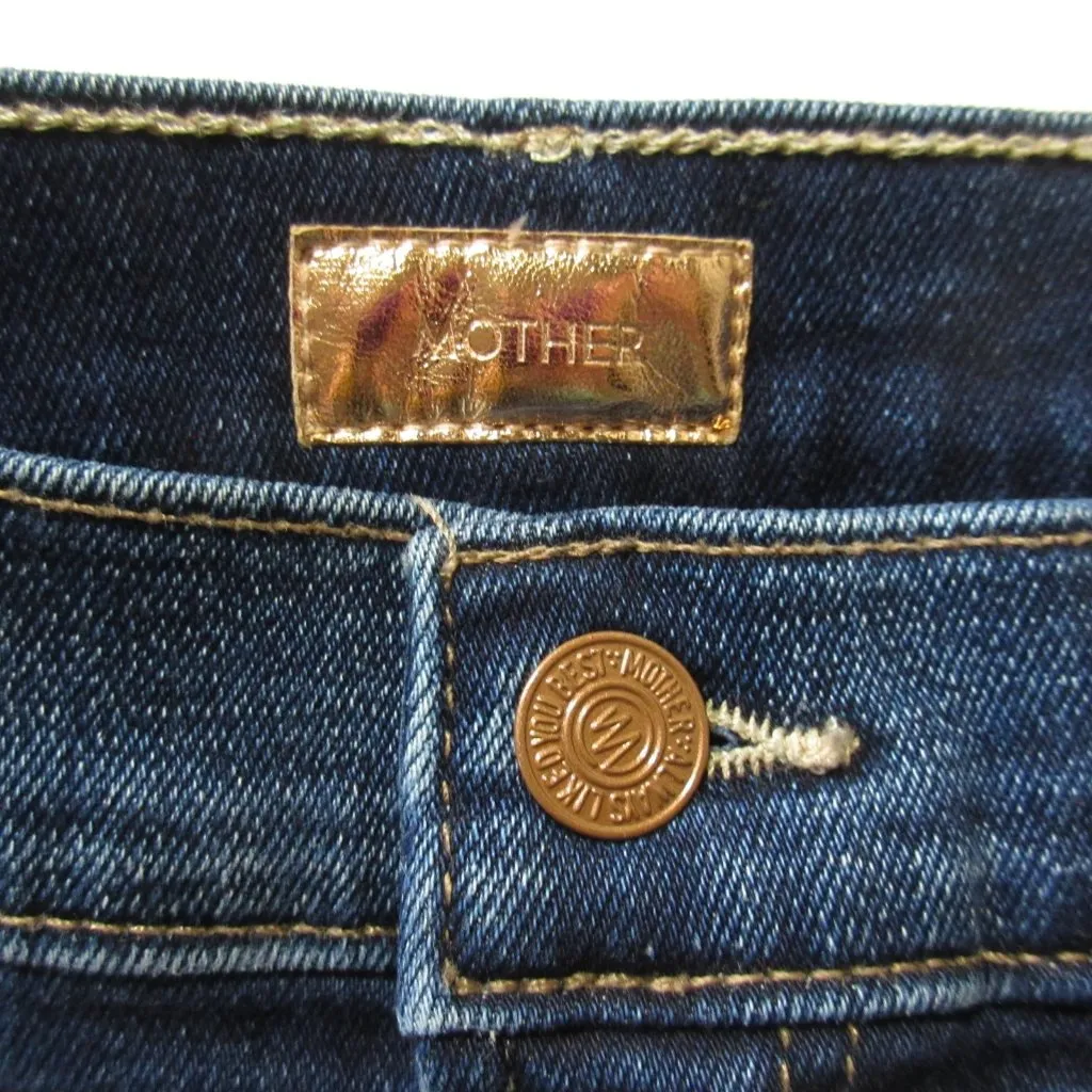 NWT Mother Hustler Ankle in Taking Chances High Rise Boot Crop Stretch Jeans 25 Blue - Image 3