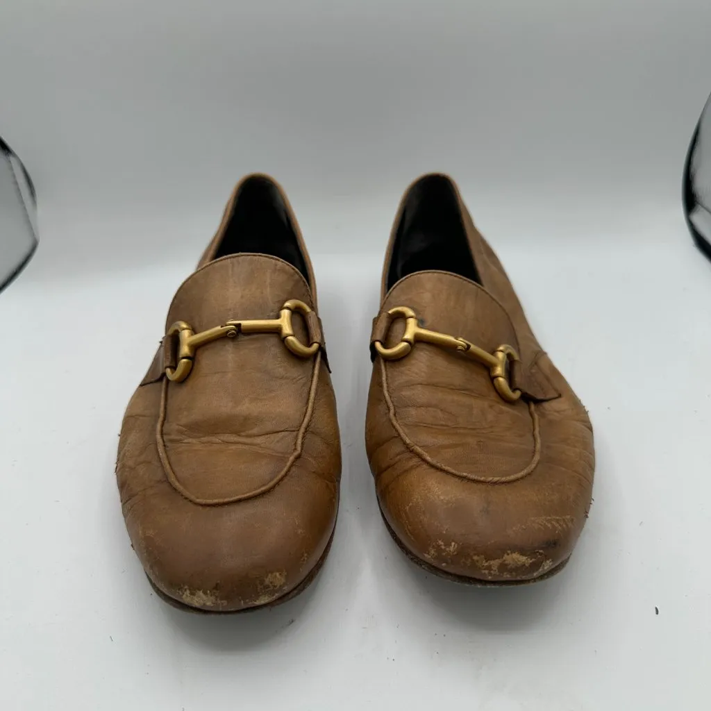 Mara Bini Brown Horsebit Loafers Women's 38.5 Made In Italy Size 8 - Image 2