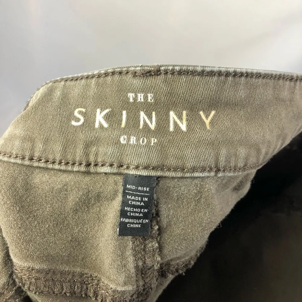 White House Black Market WHBM Mid-Rise Skinny Crop Brown Jeans 2 - Image 11