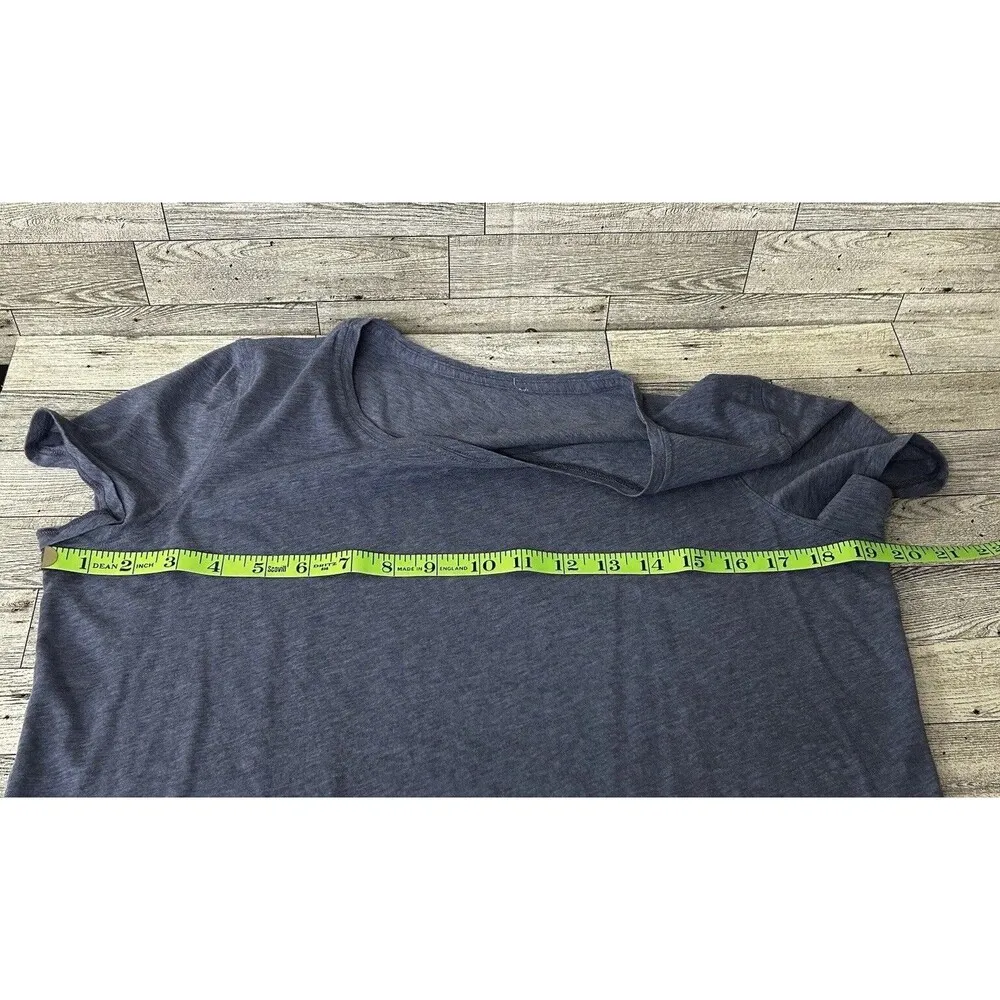 Lululemon Love Tee III Relaxed Pima Heathered Water Drop Size 6/8 W3DYFS Blue - Image 4