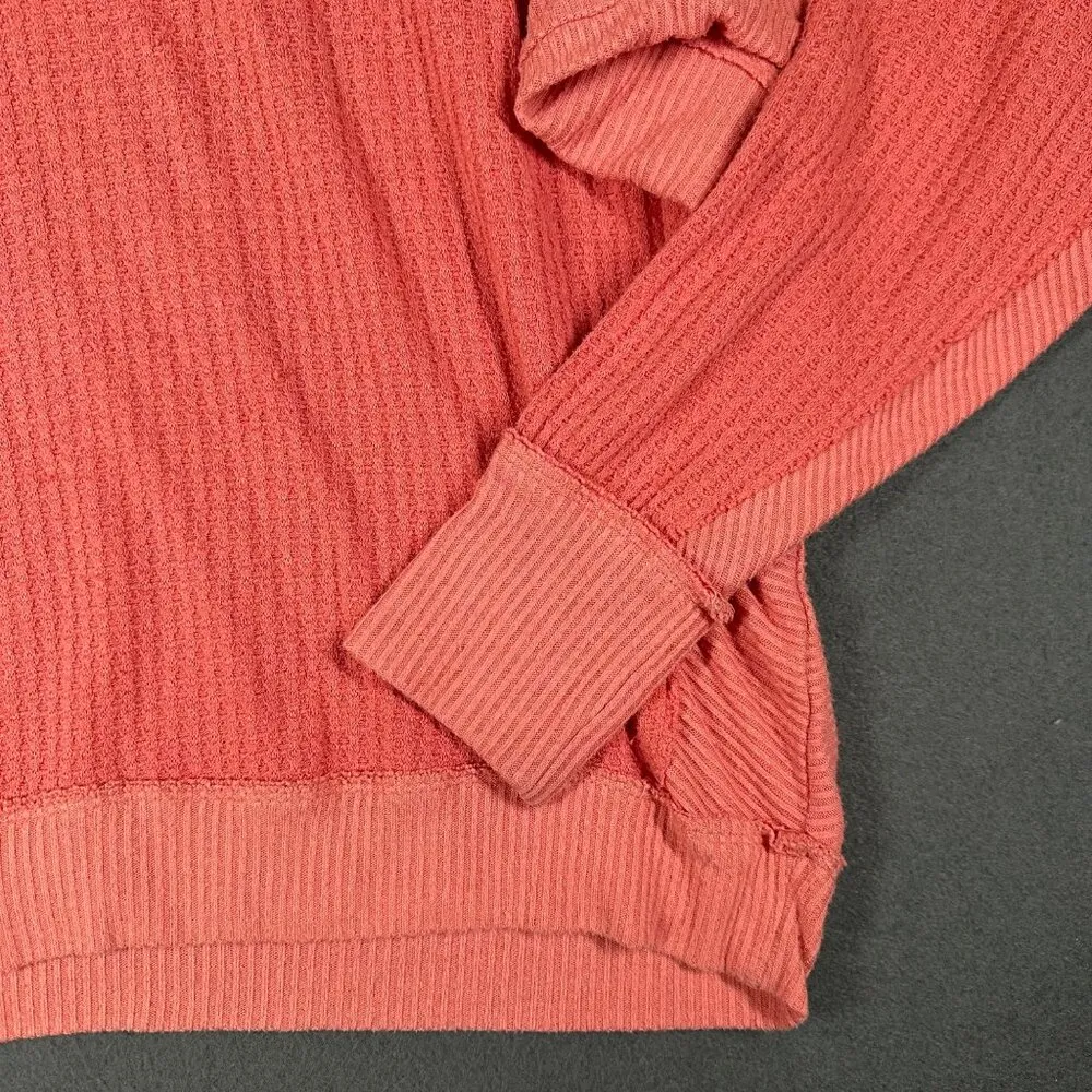 Free People We the Free Medium Pink Santa Clara Thermal Top Long Sleeve Pullover - Image 7