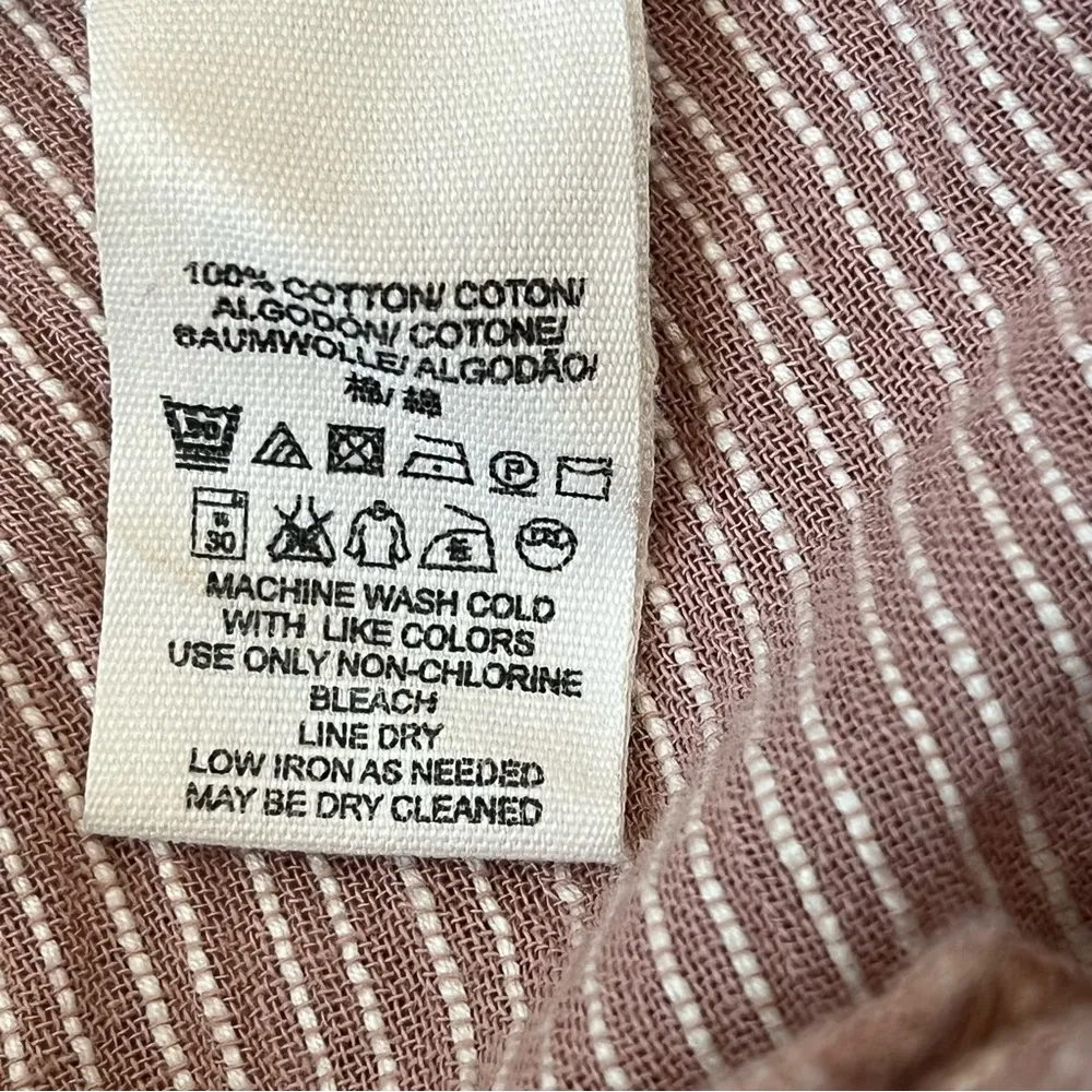 Rumors Yarn Dye Harem Pants Red Stripe High Waist Tie Belt Size 2 - Image 15