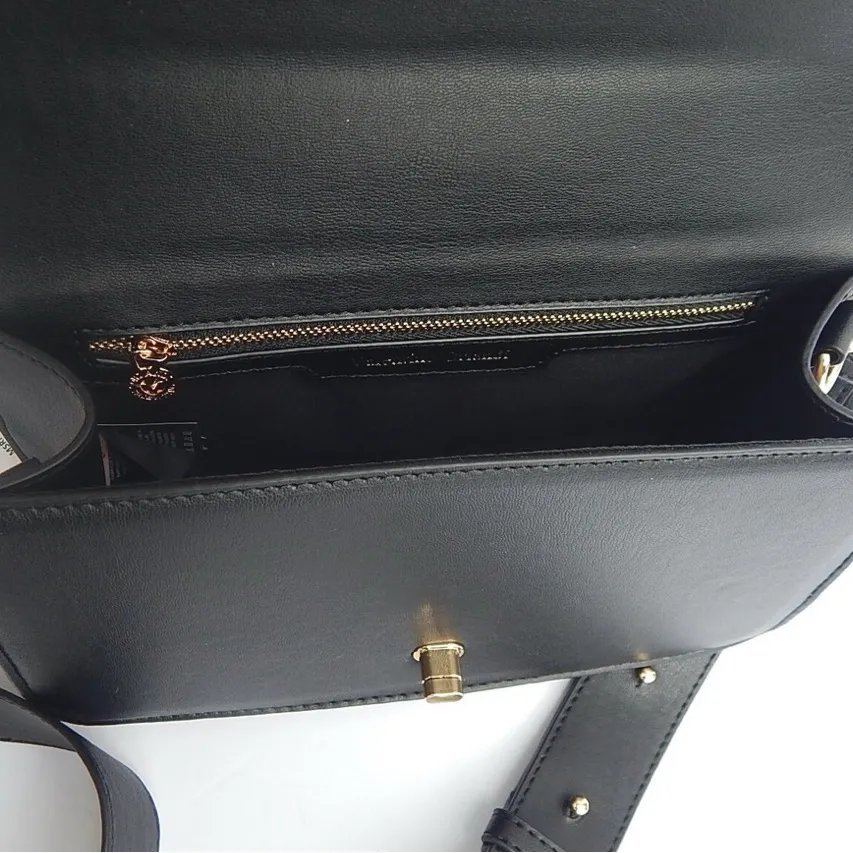 VALENTINO ORLANDI ITALY Black Quilted CROSSBODY SHOULDER BAG CLUTCH NEW - Image 11