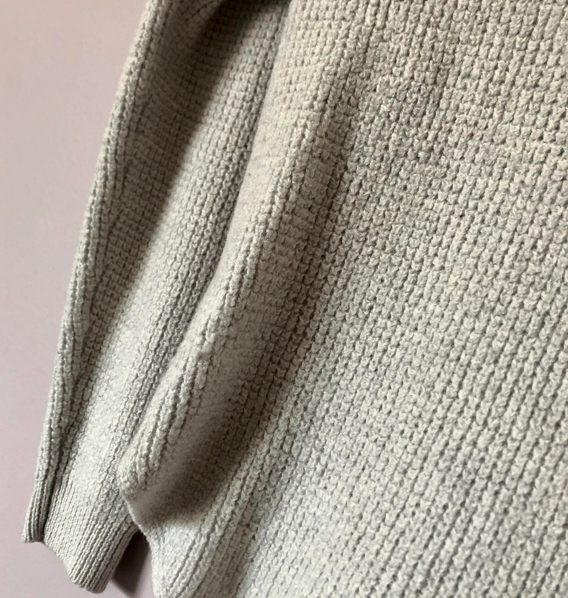 Aritzia TNA V-Neck Light Grey Sweater  - Image 3