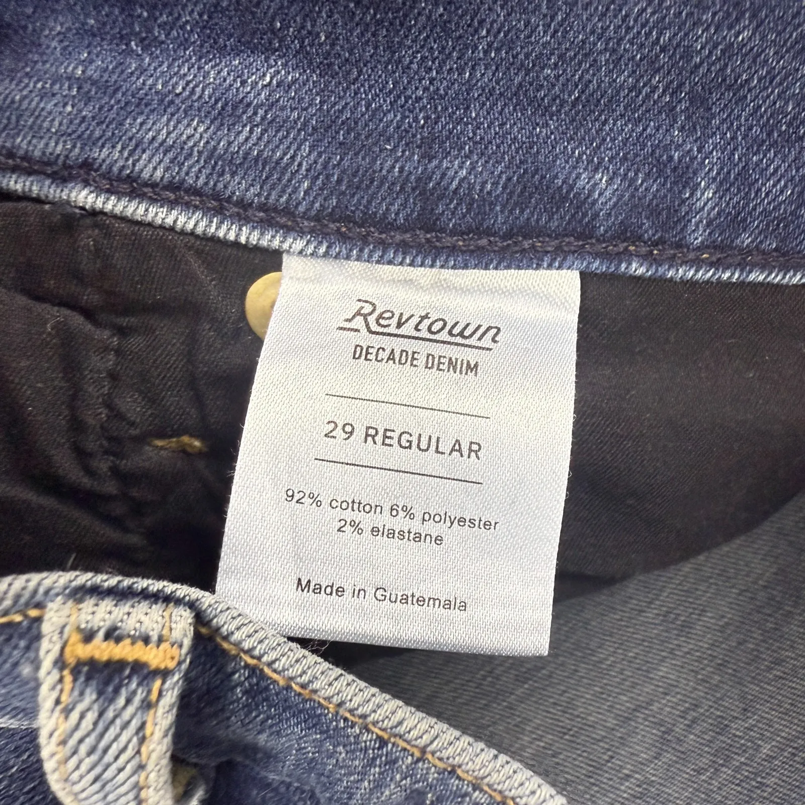Revtown Skinny Jeans Women's‎ 29 High Rise Dark Wash Decade Denim Blue - Image 3