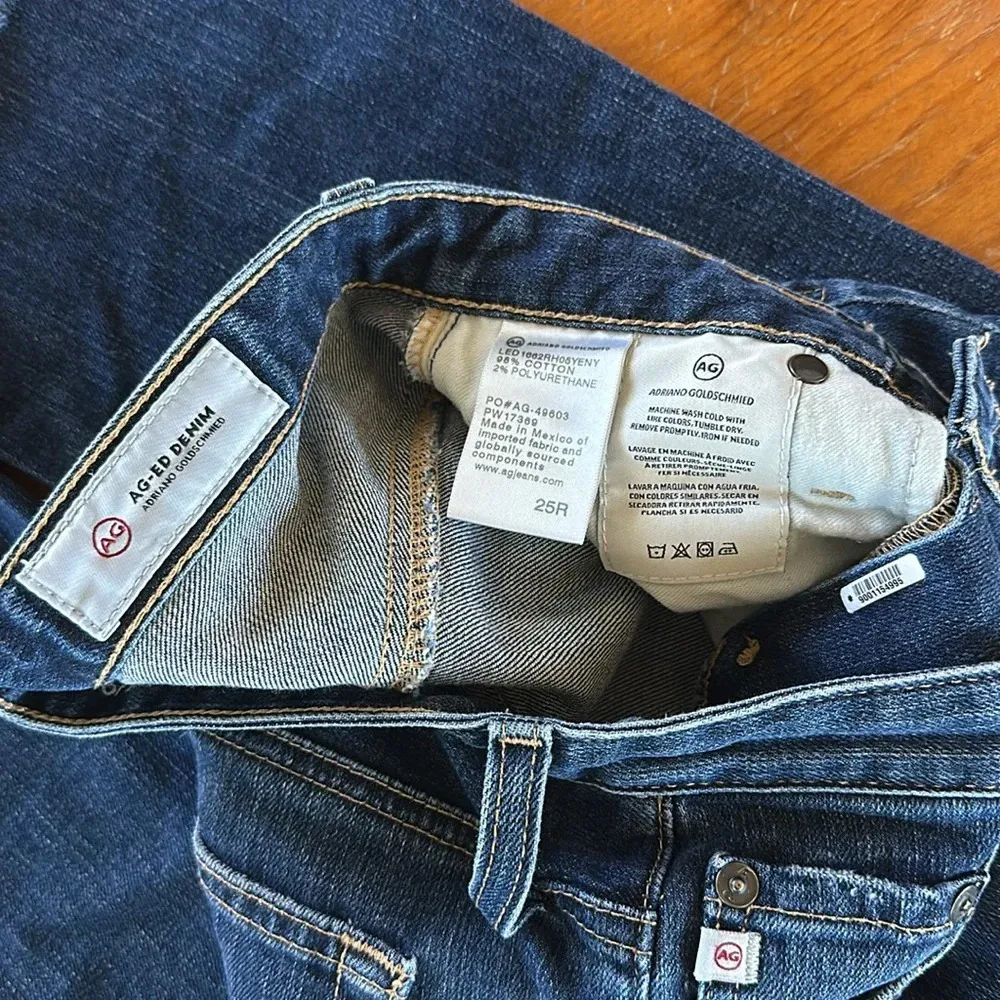 AG-ED Adriano Goldschmed women’s jodi crop high rise flare jean pants size 25R - Image 11