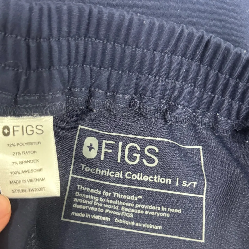 Figs Tactical Collection Navy Scrub Straight Leg Pants Small Tall - Image 6