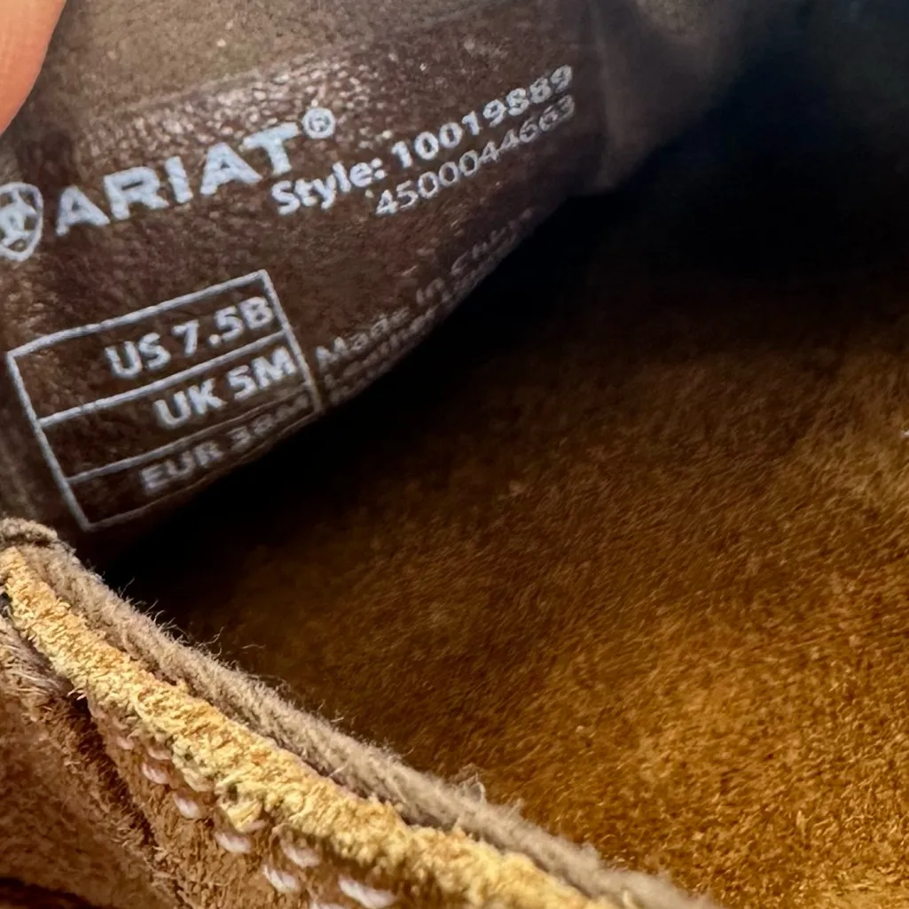 Ariat Women’s Cruiser Size 7.5 Tan Suede Pink Slip On Loafer Flat Casual - Image 15