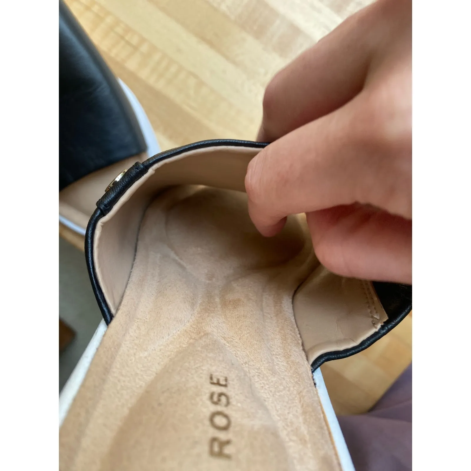 Taryn Rose Leila Black Leather Platform Slide Sandal Women's size 9m Beach Girly - Image 6