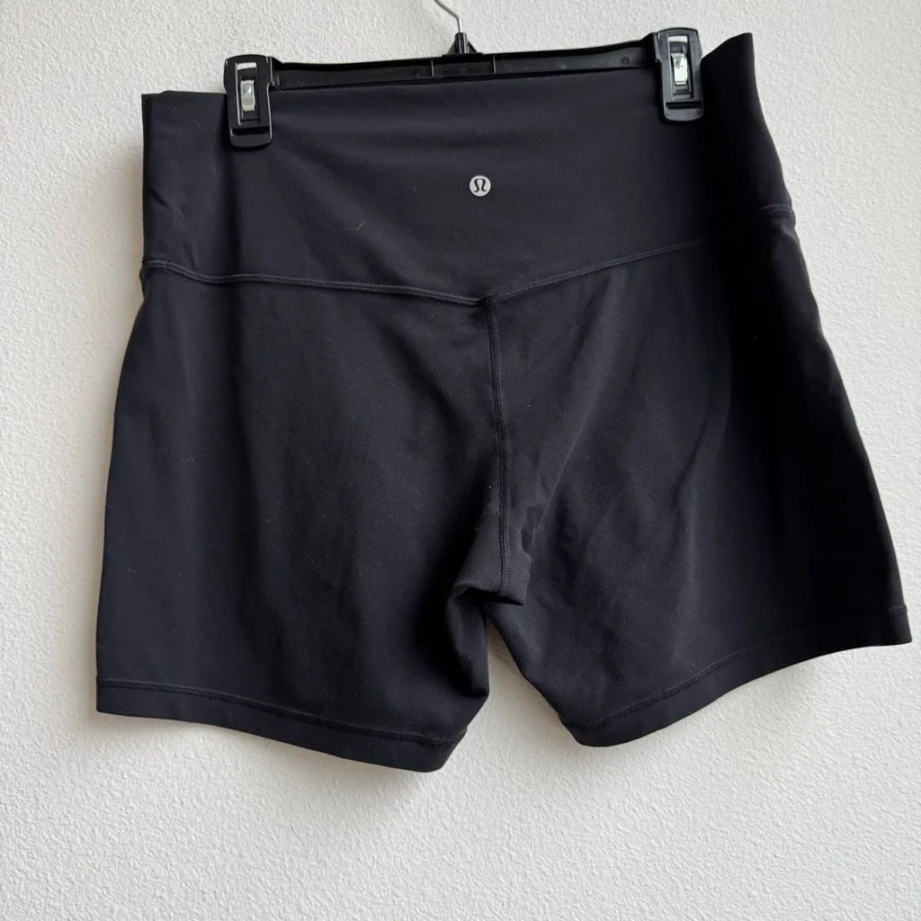 Lululemon Classic Black High Rise 6” Align Biker Shorts Size 14 Nulu Fabric - Image 3