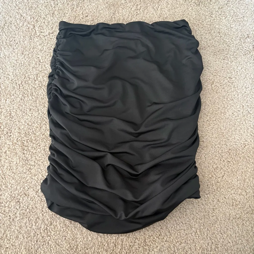 Superdown revolve black party going out Charcoal Ruched mini skirt sz small NWT - Image 8