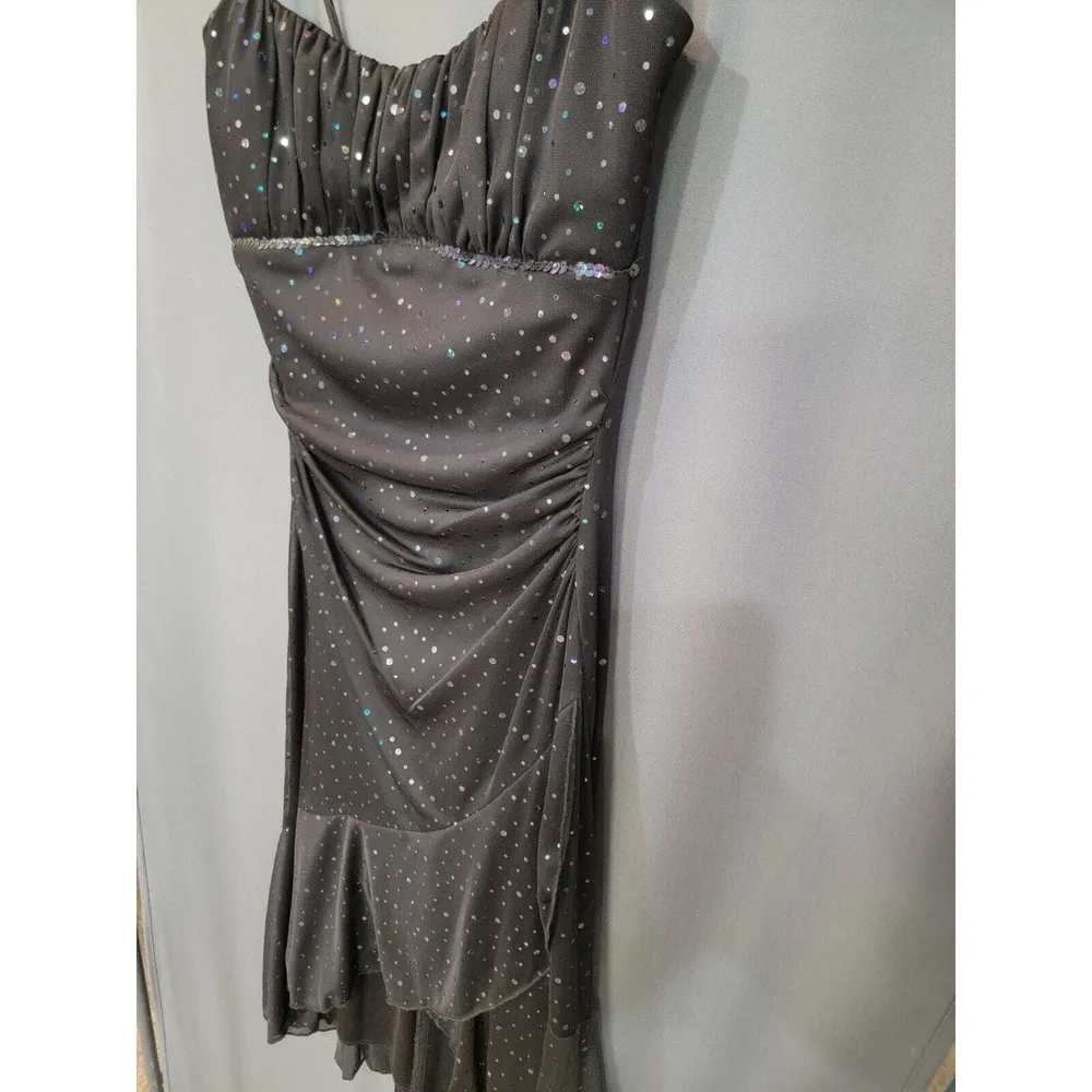 Ruby Rox Junior Black Sequin Formal Party Prom Dress Size S B28.5 - Image 8